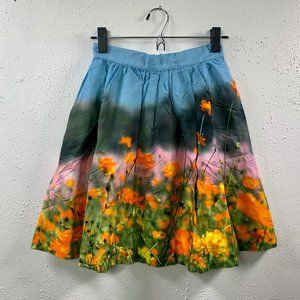 Brand new A-Line skirt with floral detail